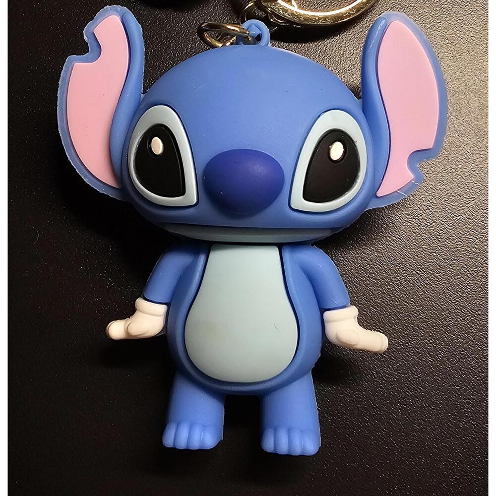 Stitch 3D Rubber Mini Figure Keychain - Picture 3 of 13